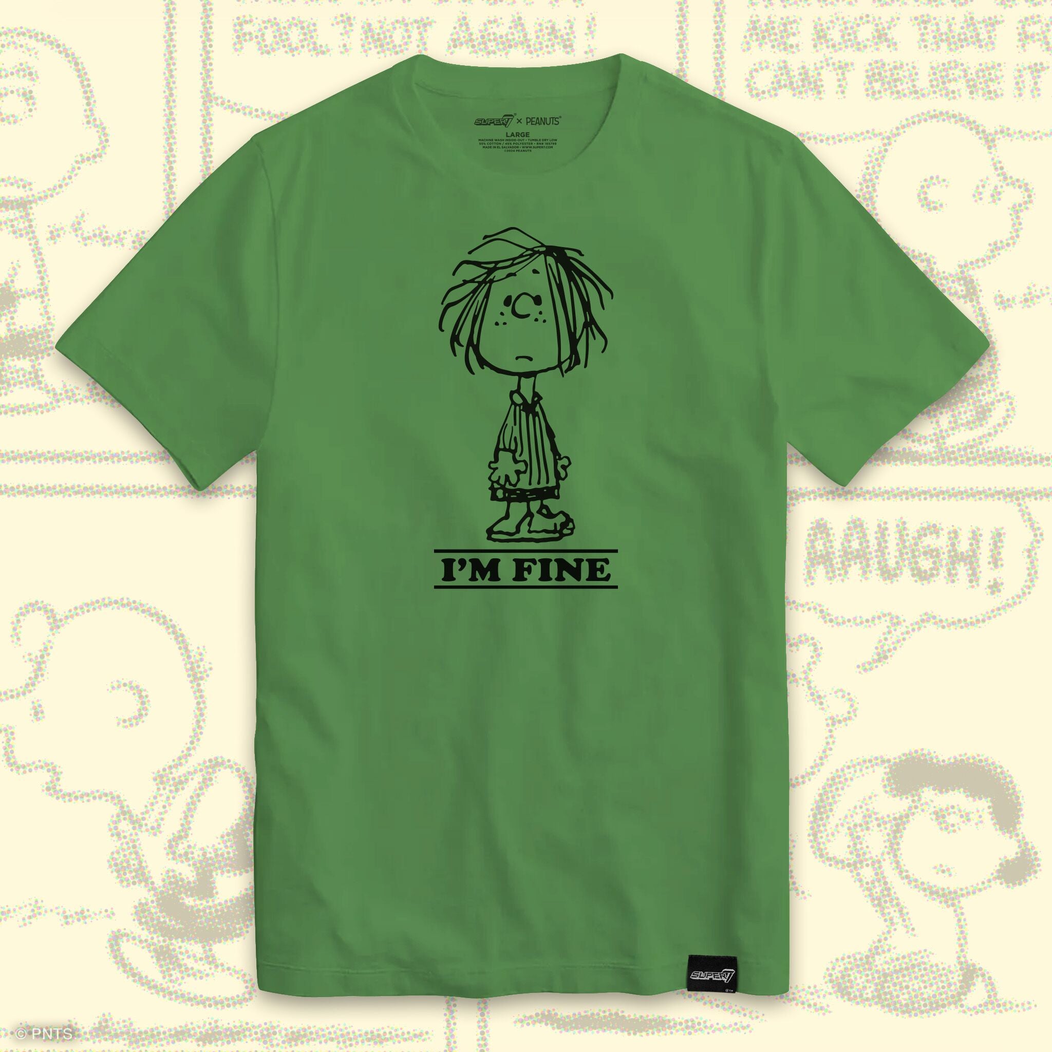 Super7 Peanuts Peppermint Patty I'm Fine tricou verde