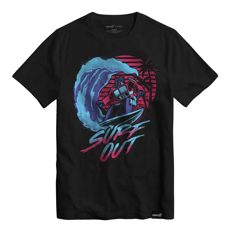 Super7 Transformers Optimus Prime Surf tricou negru bumbac