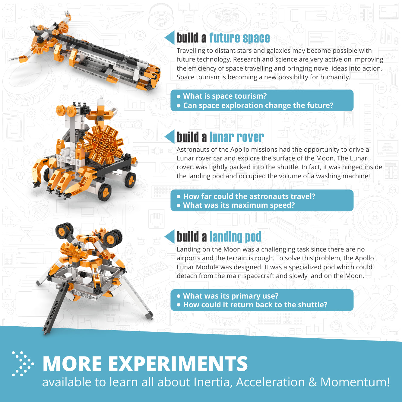 Engino Discovering STEM Astronomy set constructie spatiu 6 modele