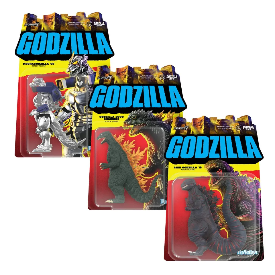 Super7 Toho ReAction Wave 10 set 3 figurine Godzilla