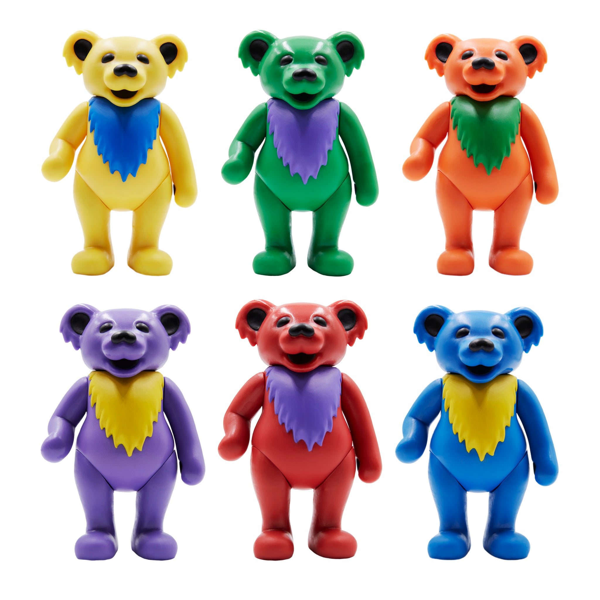 Super7 Grateful Dead Dancing Bears Figurine set 6 bucati