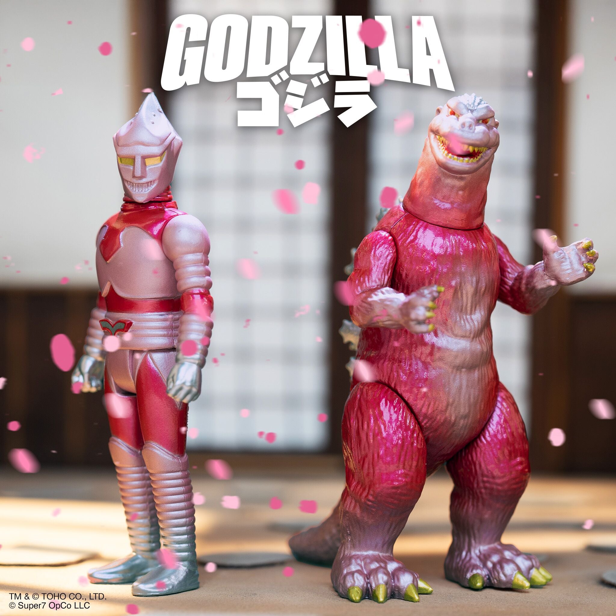 Super7 Toho Jet Jaguar figurina Cherry Blossom roz
