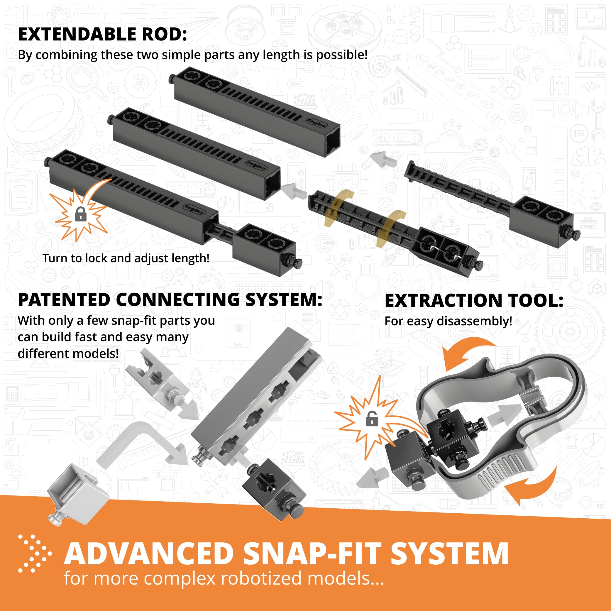 Engino ERP PRO Advanced kit robotica 70 modele 9-12+ ani