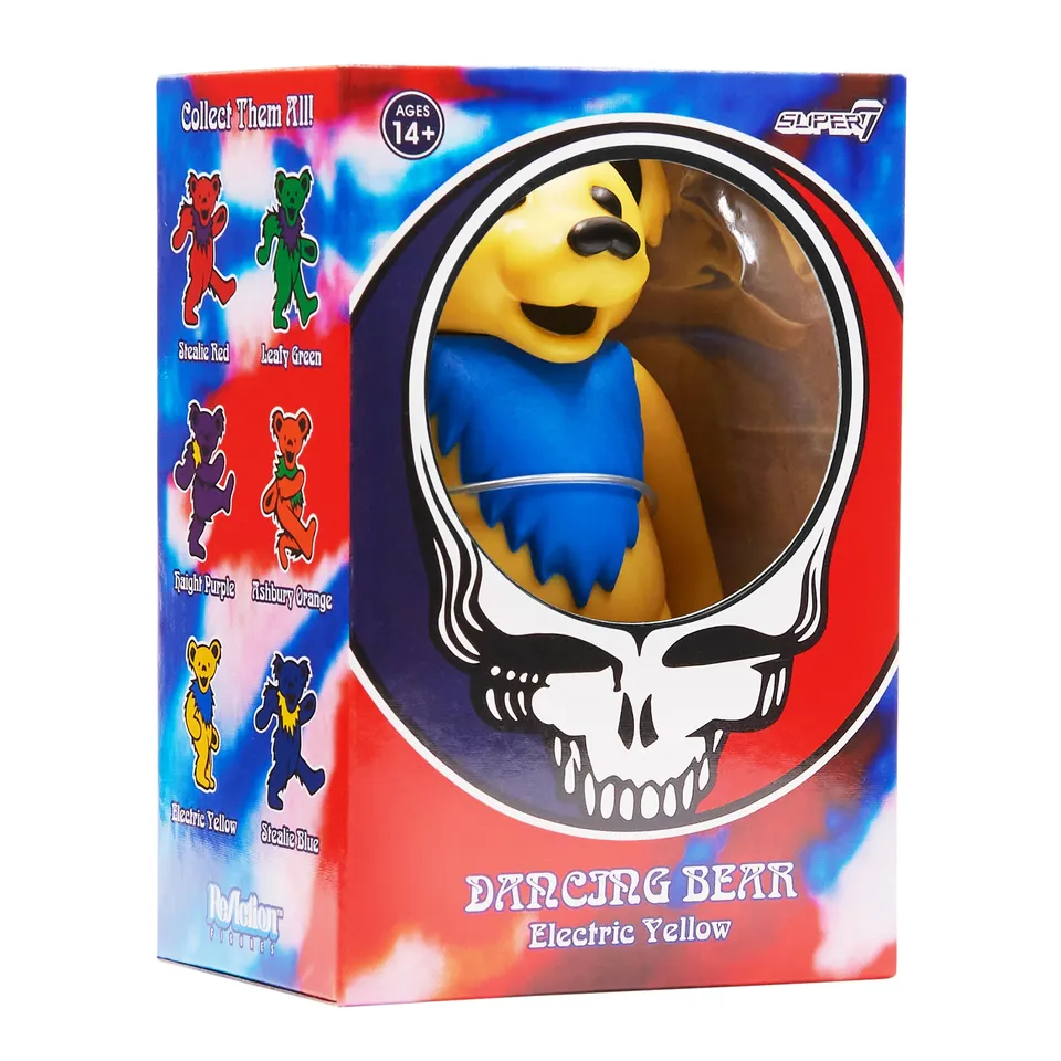 Super7 Grateful Dead Dancing Bear figurina galben electric