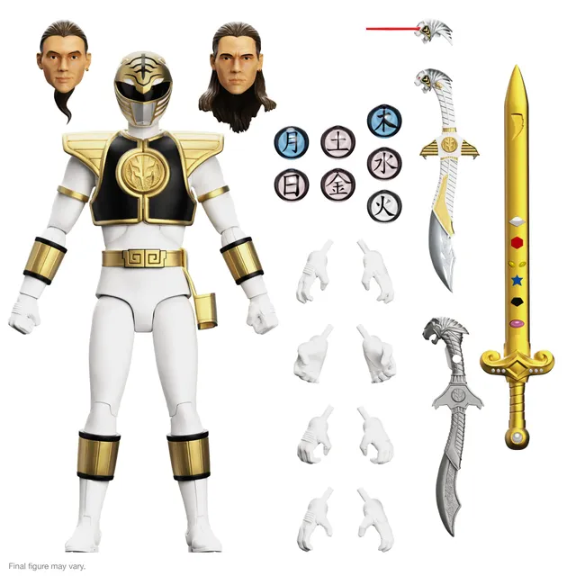 Super7 Power Rangers White Ranger figurina 18cm sabia Saba