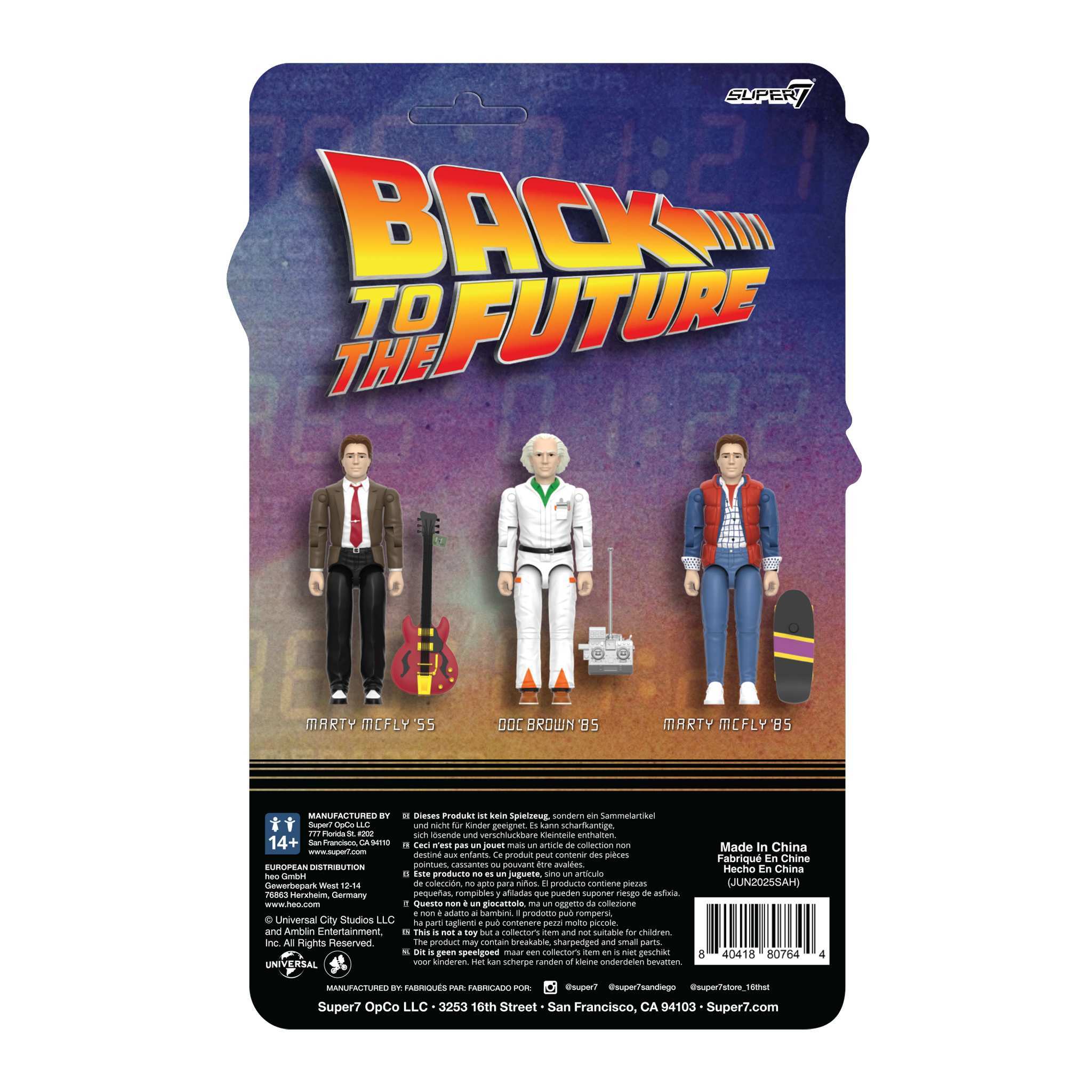 Super7 Marty McFly 85 figurina ReAction+ skateboard
