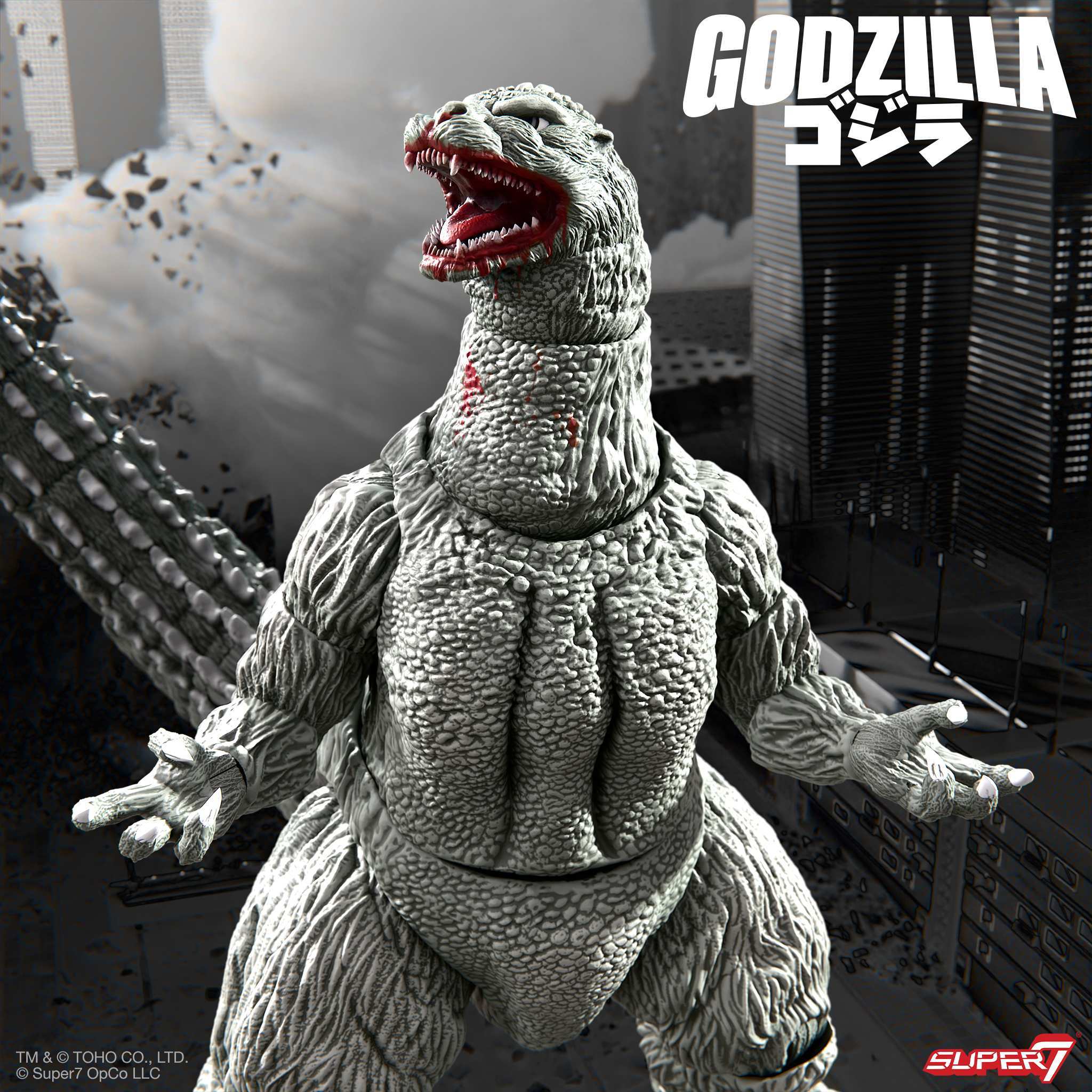 Super7 Toho ULTIMATES Godzilla 1989 figurină gri semnată