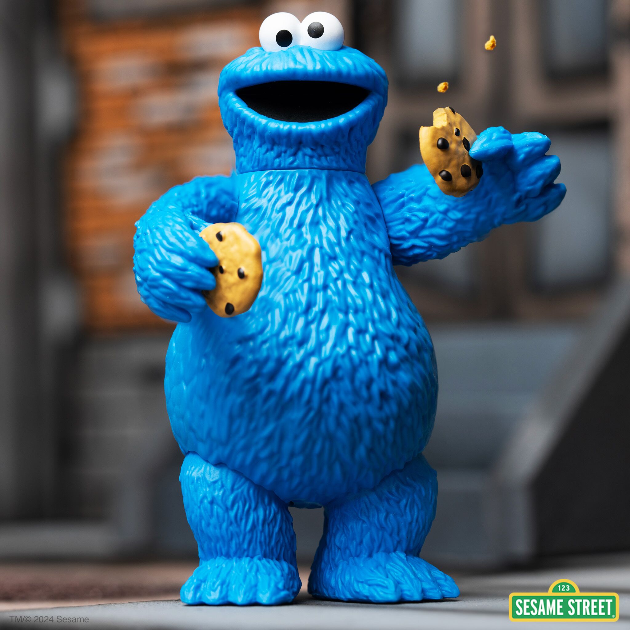 Super7 Sesame Street Cookie Monster figurina 9,5 cm cu biscuiti