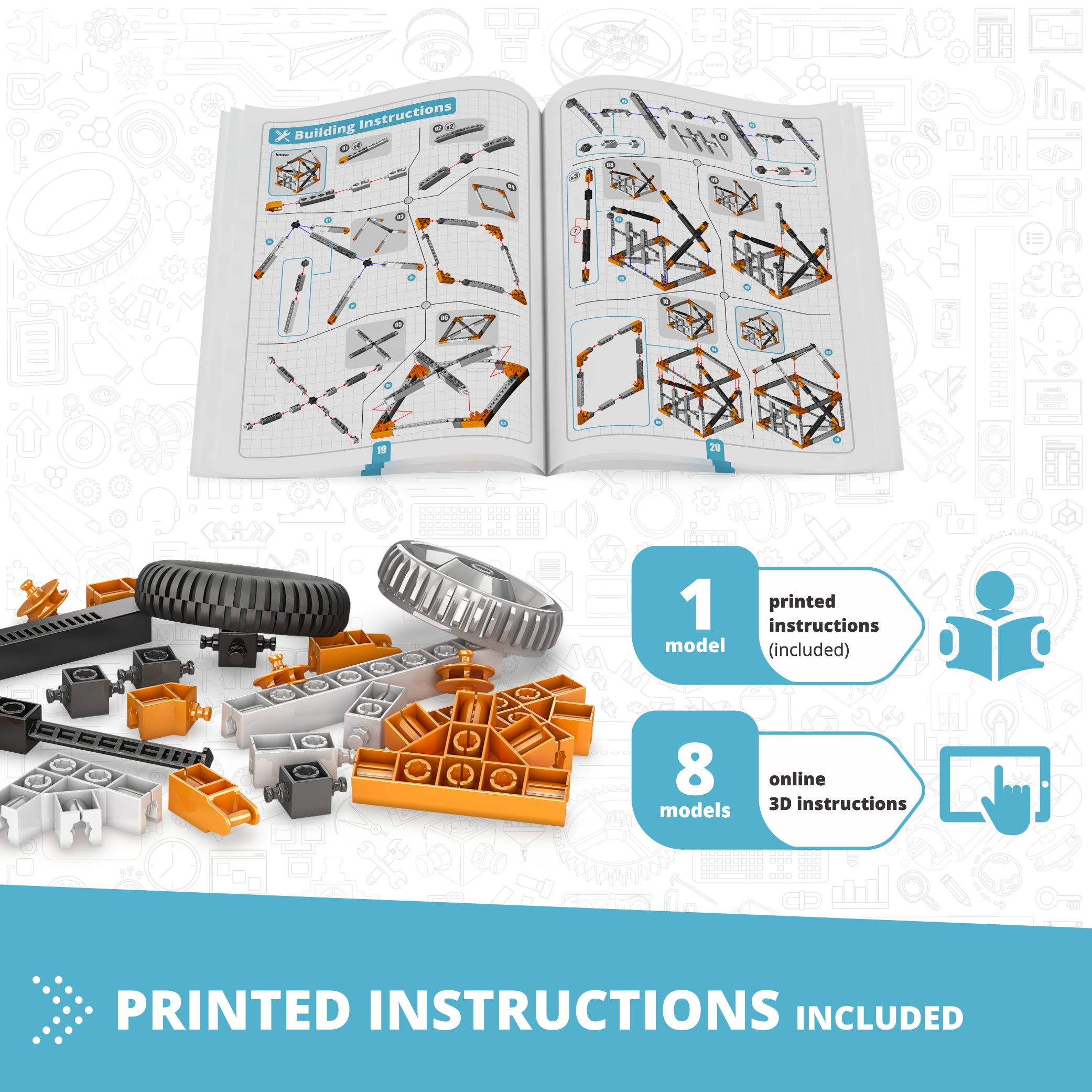 Engino Discovering STEM Buildings Bridges set poduri 9 modele