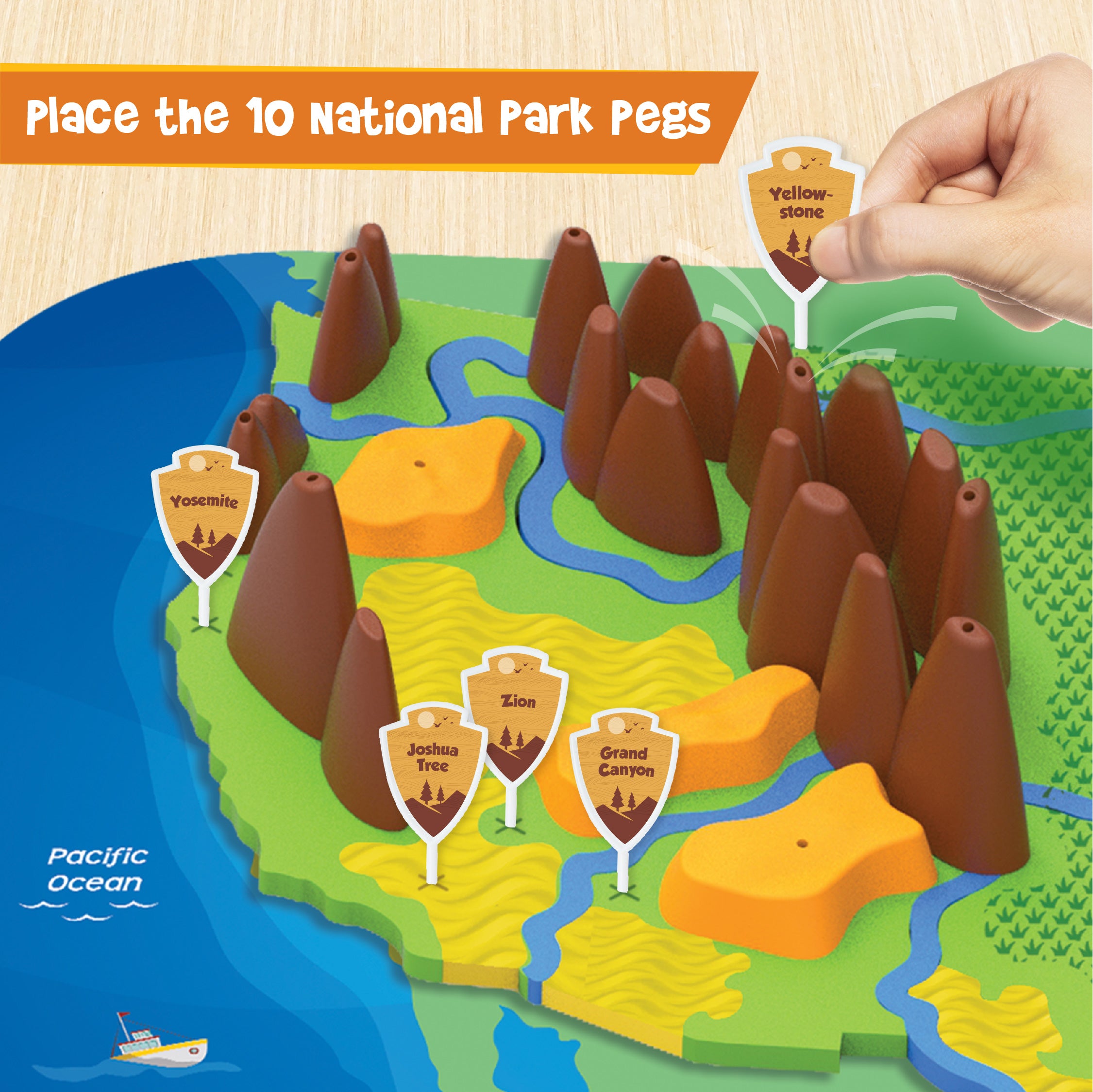 Imagimake Mapology SUA puzzle harta relief 50 repere