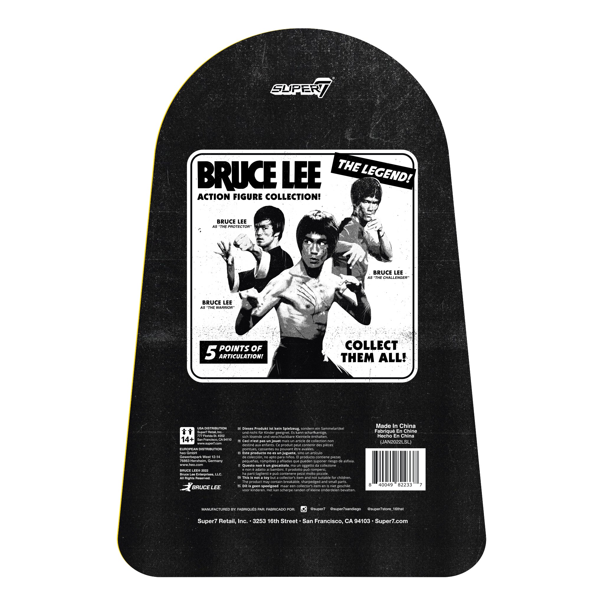 Super7 ReAction Bruce Lee figurina Dragon Flex 9,5 cm