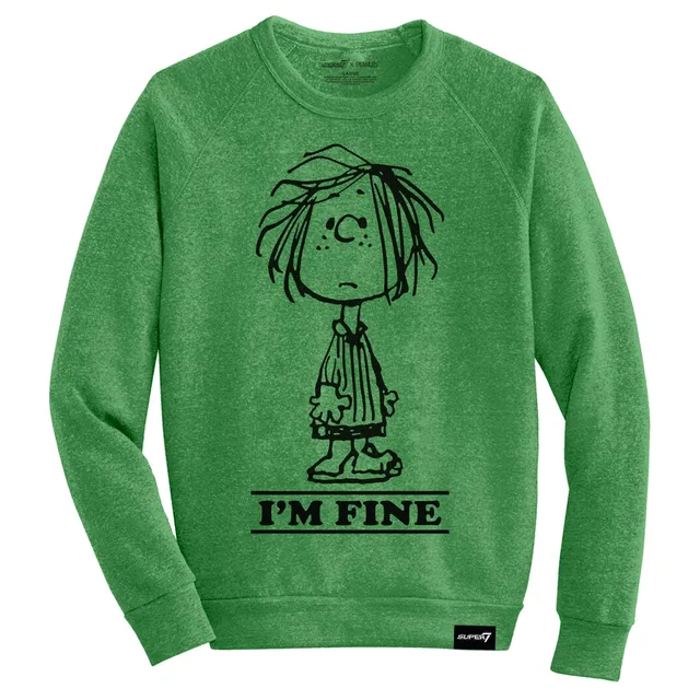 Super7 Peanuts Peppermint Patty I'm Fine bluză fleece verde