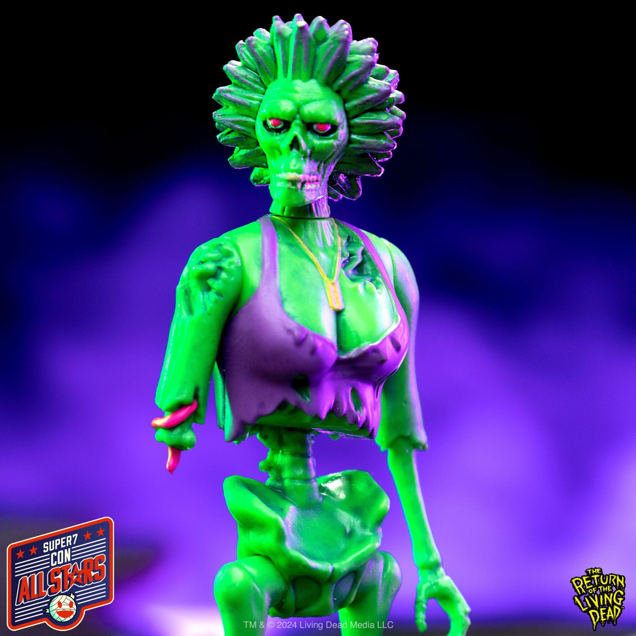 Super7 ReAction Wave 03 Zombie Trash Blacklight figurină