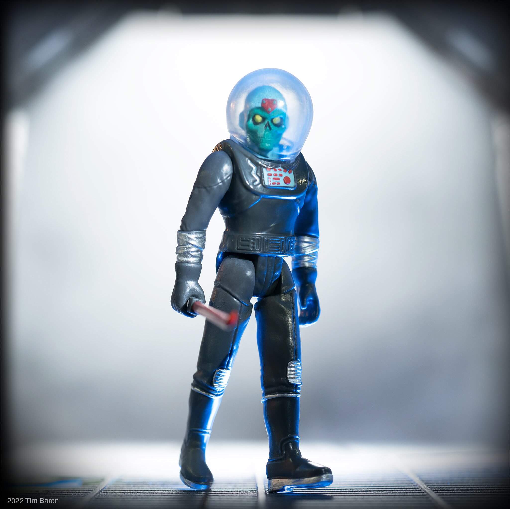 Super7 ReAction Astro Zombie negru-argintiu figurina 9,5 cm