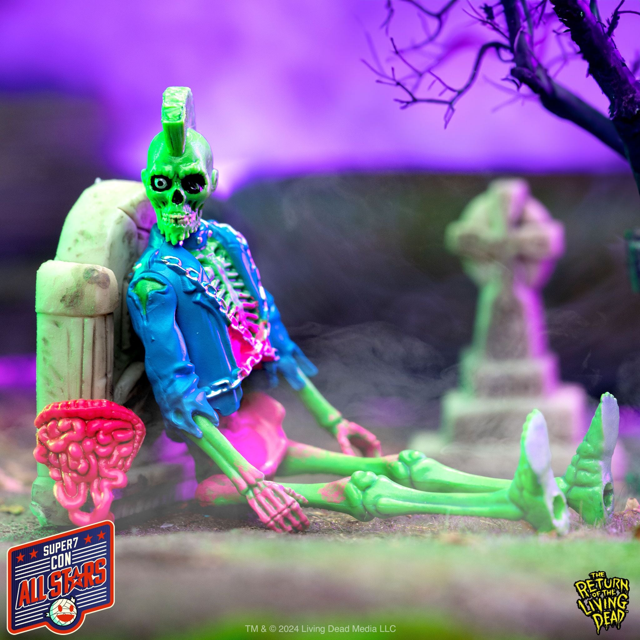 Super7 ReAction Poster Zombie Blacklight figurina 9,5cm