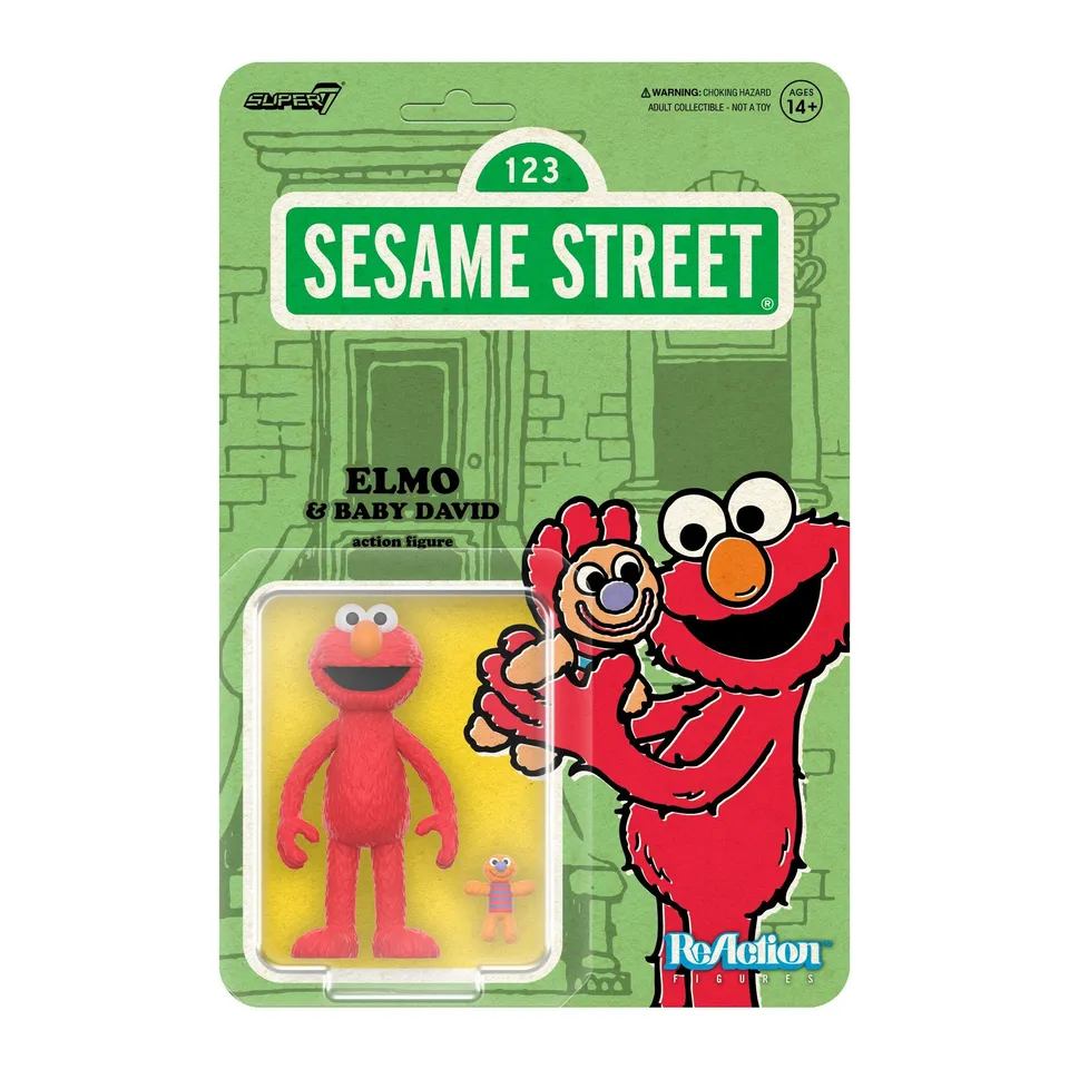 Super7 Sesame Street Elmo figurina articulata 9,5 cm