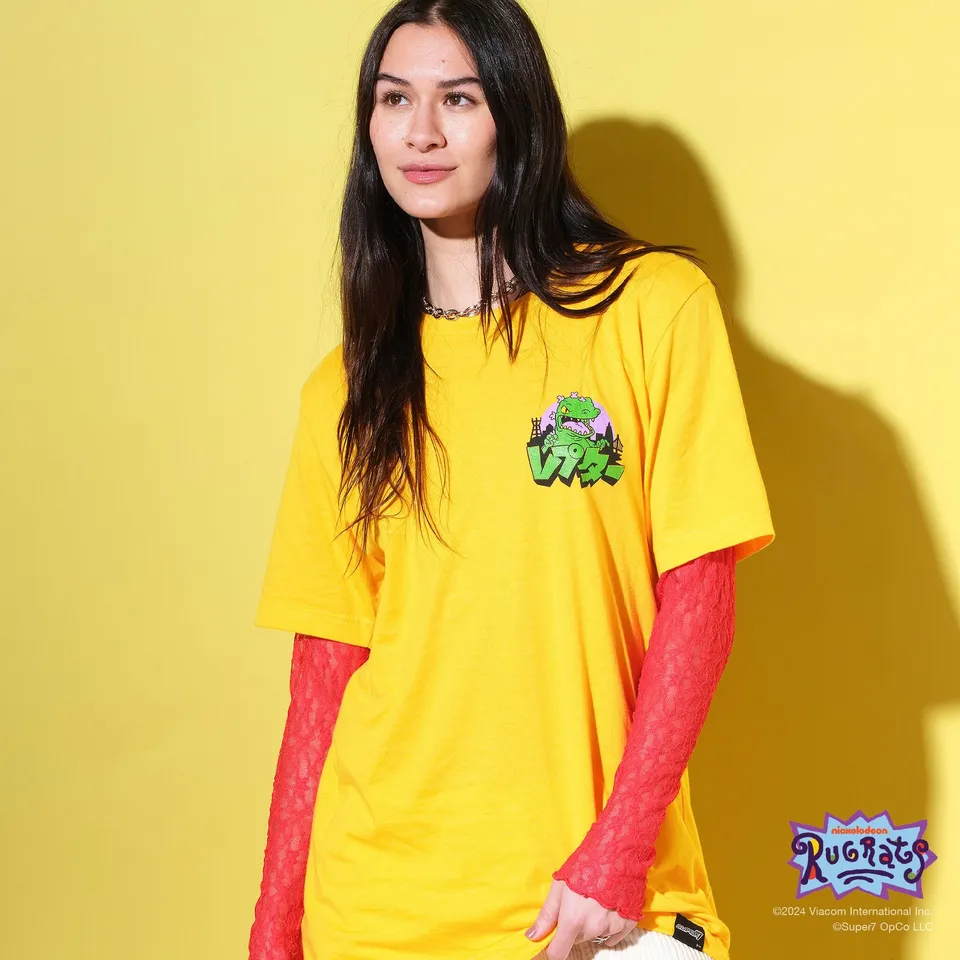 Super7 Rugrats Reptar tricou auriu bumbac