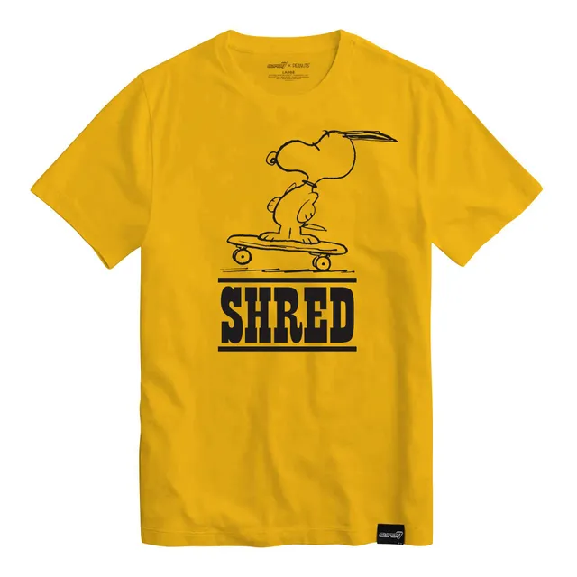 Super7 Peanuts Snoopy Skates tricou auriu bumbac
