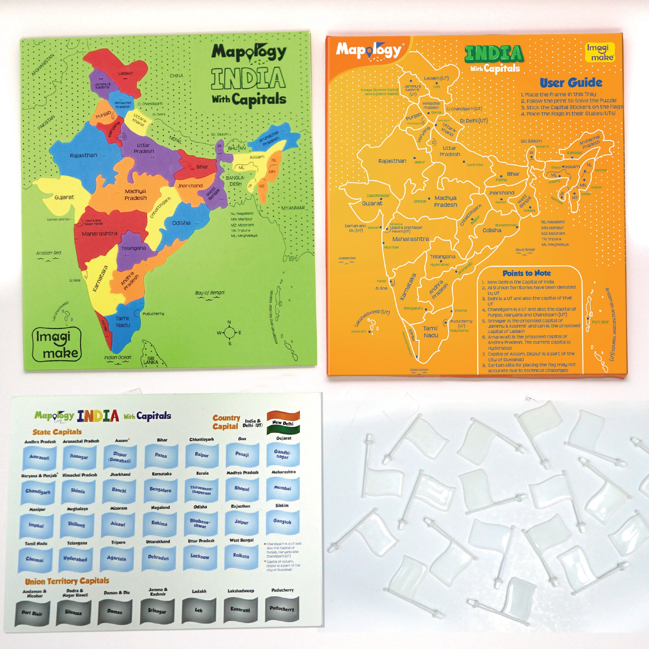 Imagimake Mapology India puzzle harta capitale 5-9 ani