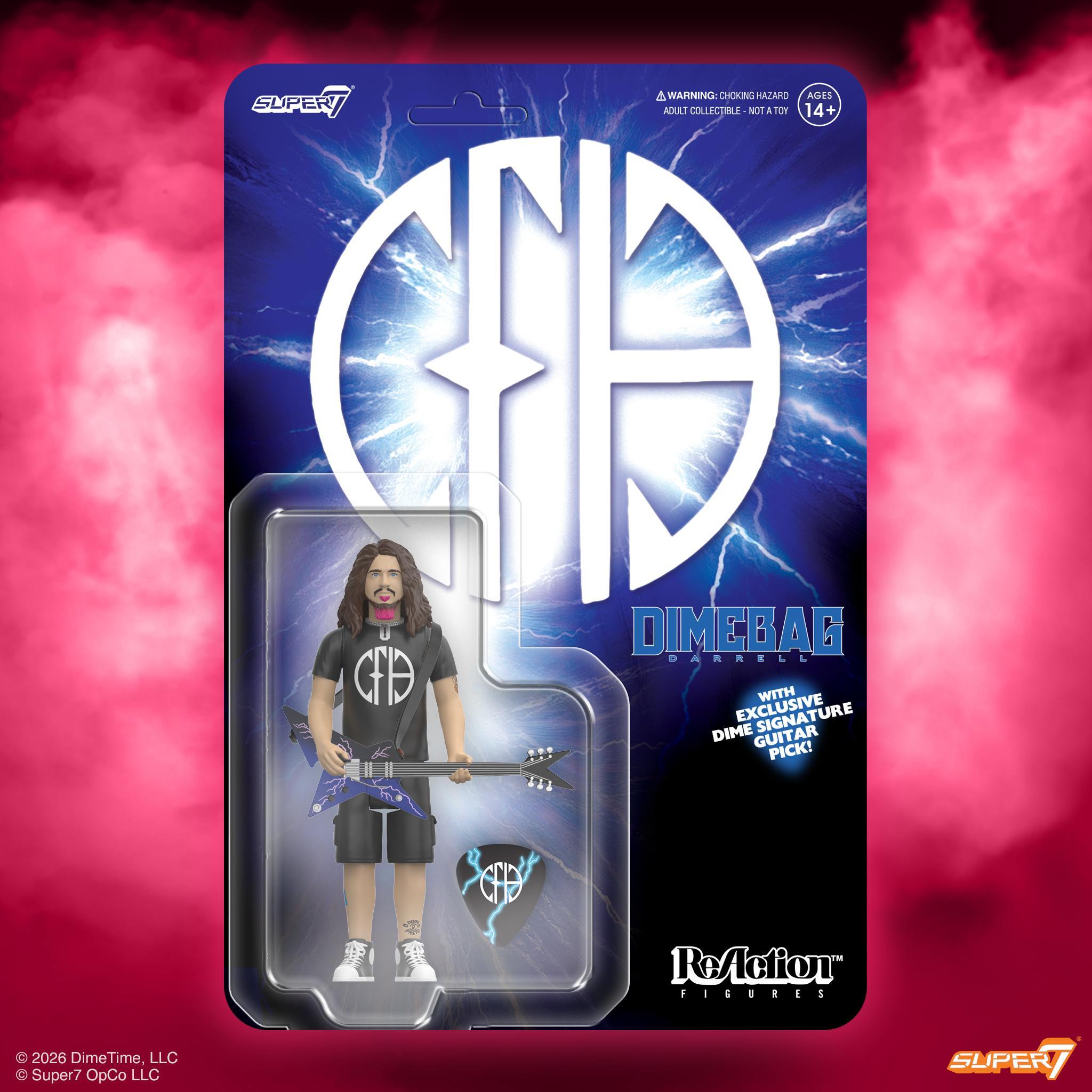 Super7 Dimebag Darrell CFH ReAction figurina 9,5 cm