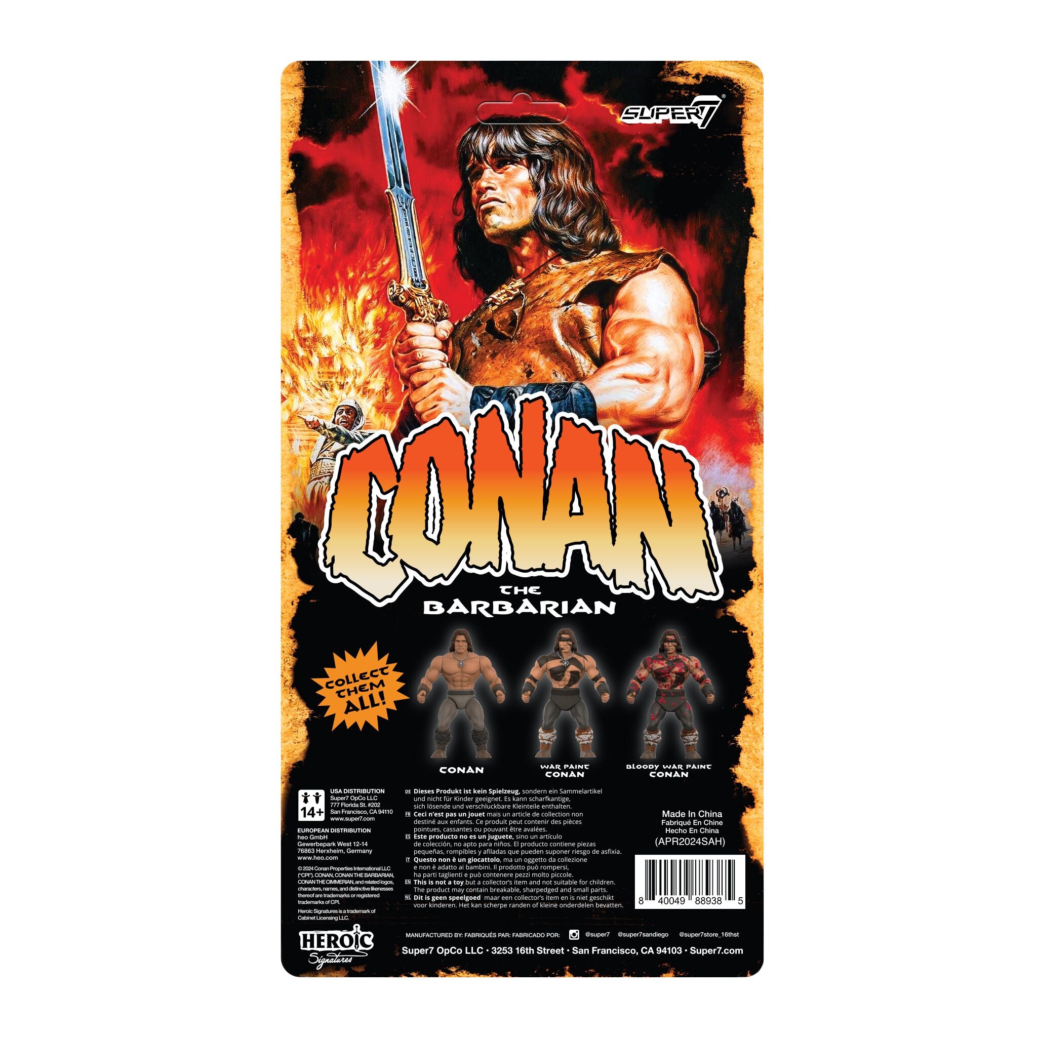 Super7 Conan War Paint figurina vintage 14 cm sabie