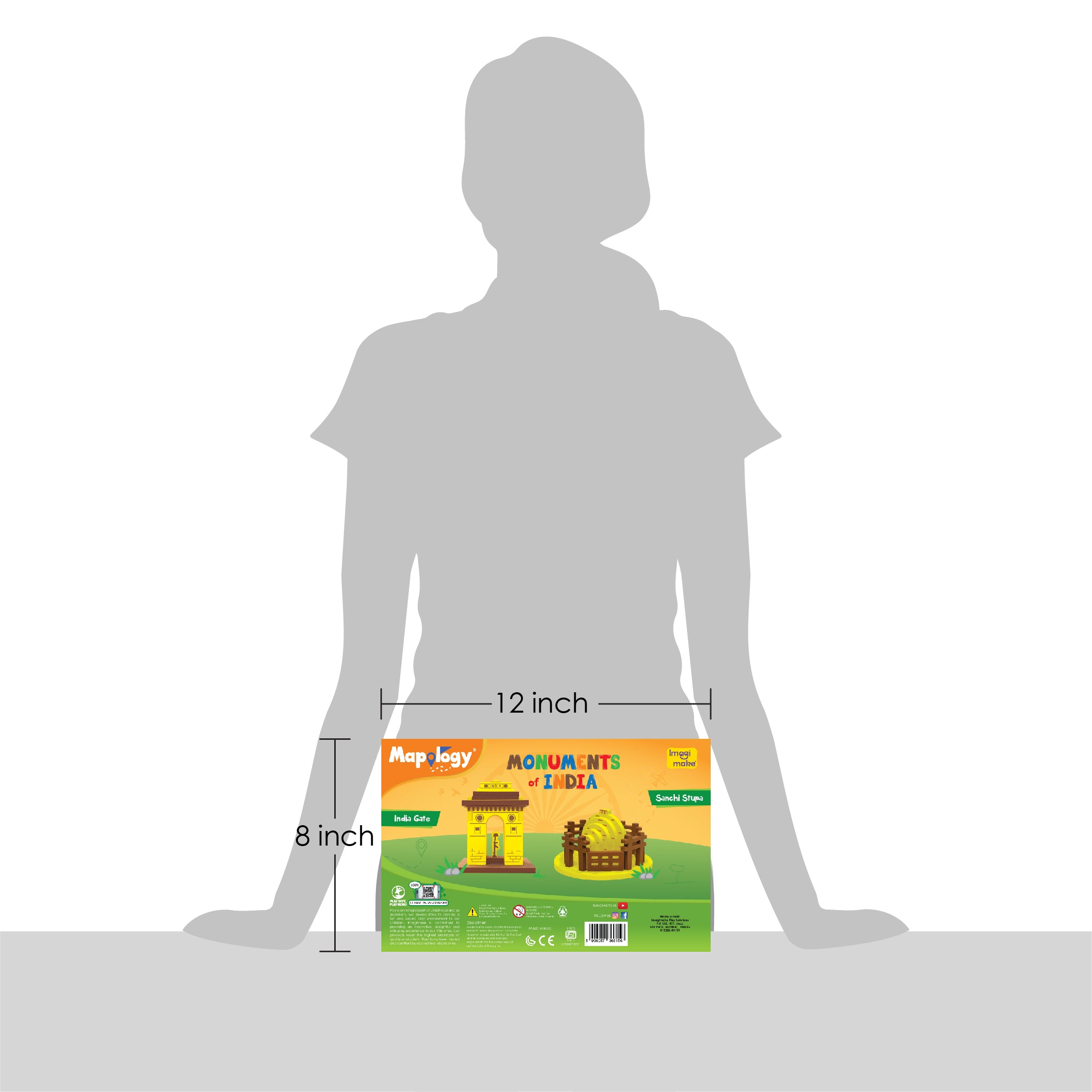 Imagimake Mapology Sanchi Stupa India Gate puzzle 3D