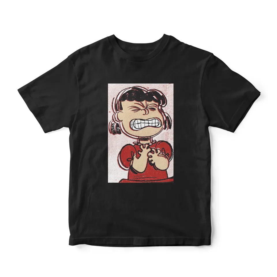 Super7 Peanuts Angry Lucy tricou negru bumbac XS-3X