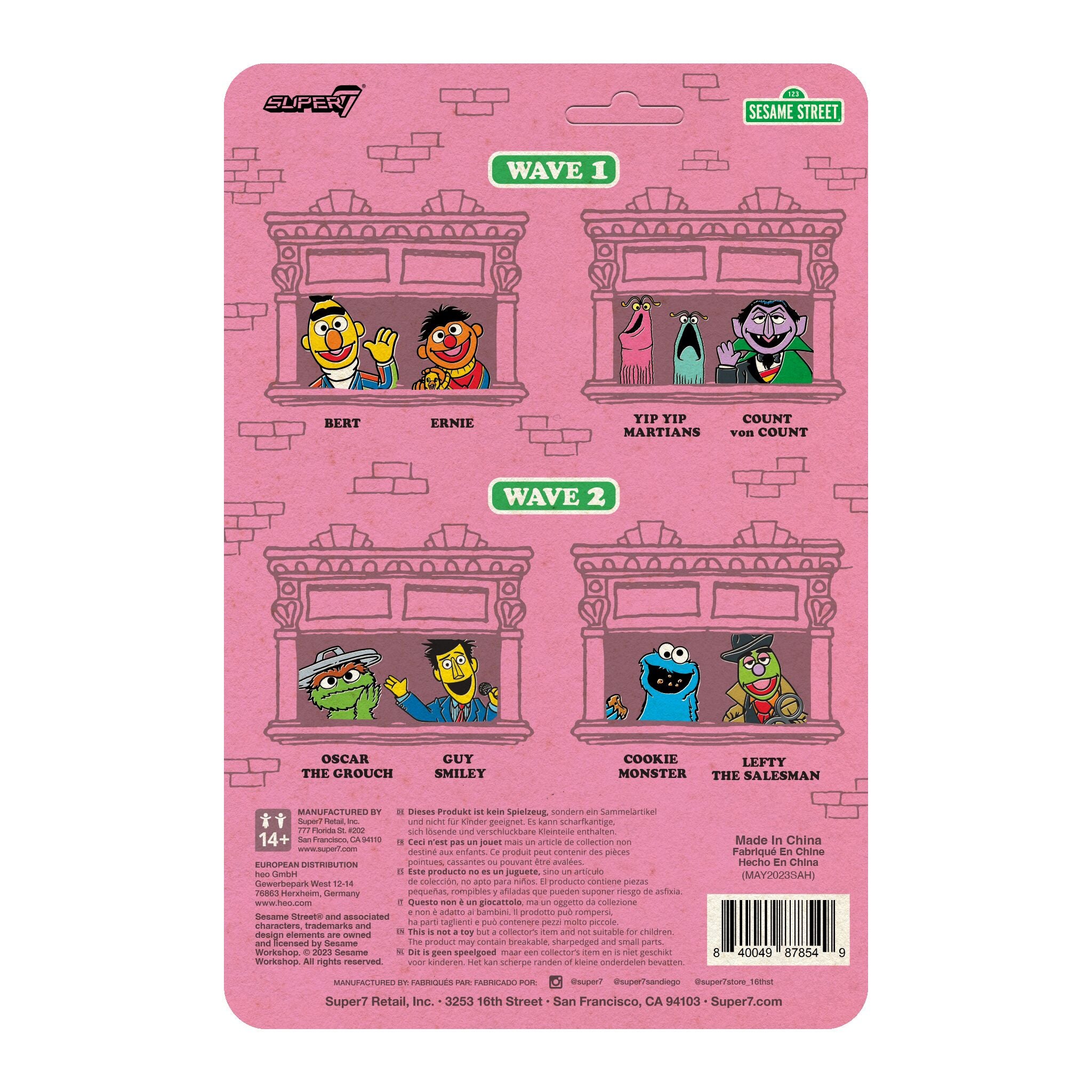 Super7 Sesame Street Cookie Monster figurina 9,5 cm cu biscuiti