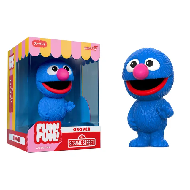 Super7 Sesame Street Fun Fun Wave 01 Grover figurina 13 cm albastru