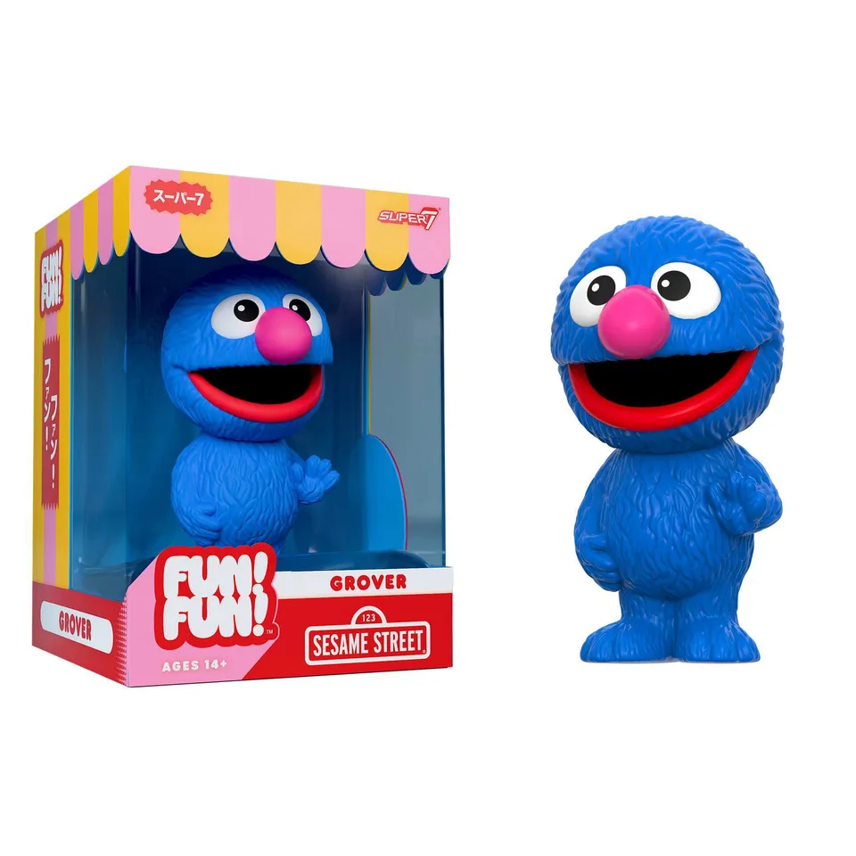 Super7 Sesame Street Fun Fun Wave 01 Grover figurina 13 cm albastru