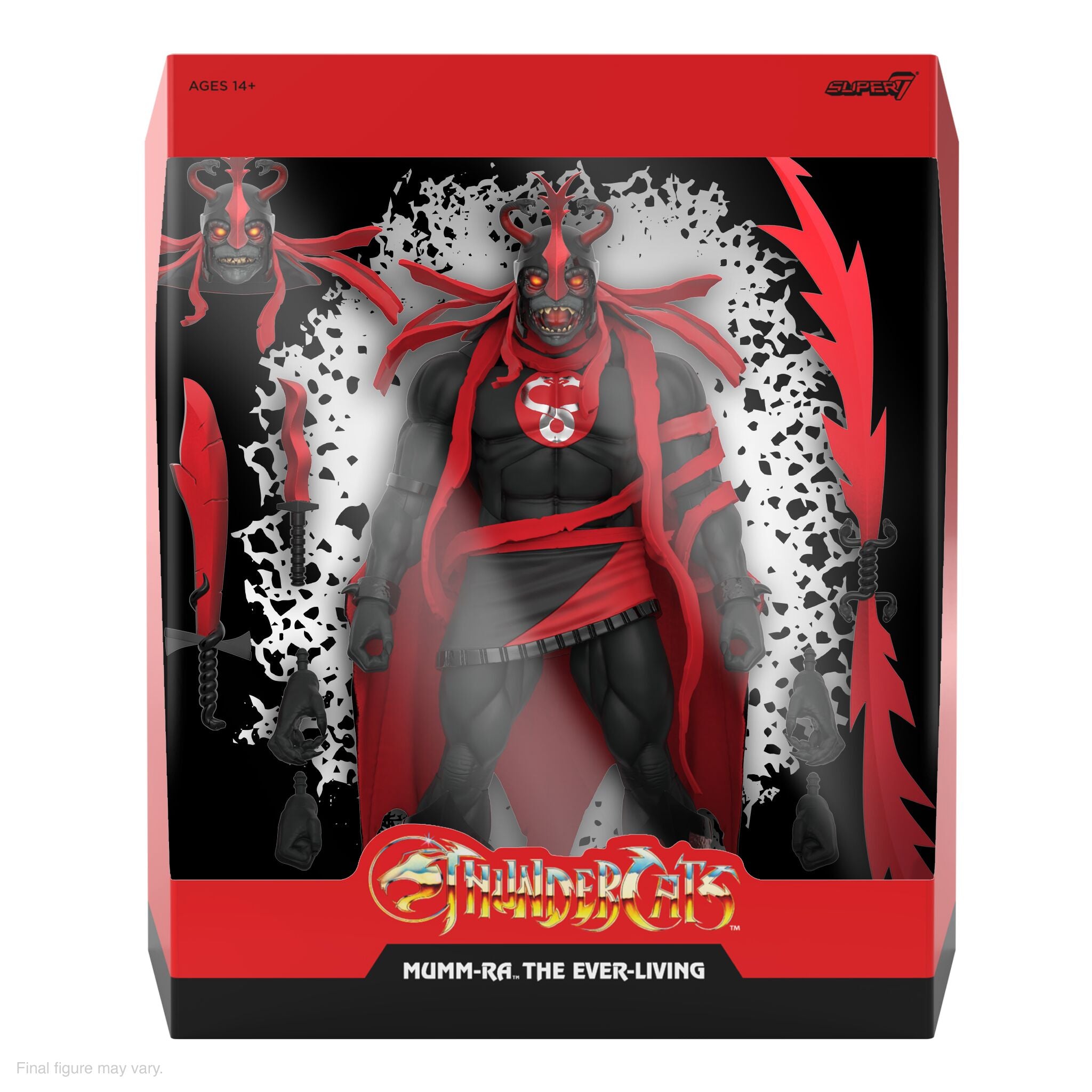 Super7 ULTIMATES Mumm-Ra figurina Ever Living negru rosu
