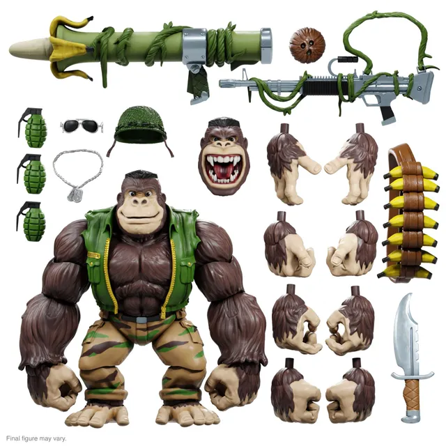 Super7 TMNT Ultimates W7 Guerrilla Gorilla figurina