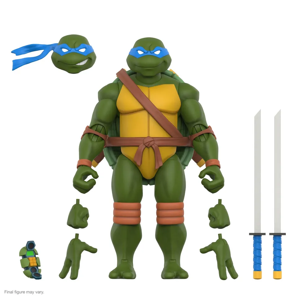 Super7 TMNT Ultimates figurina Leonardo 2003 cu katane 18 cm