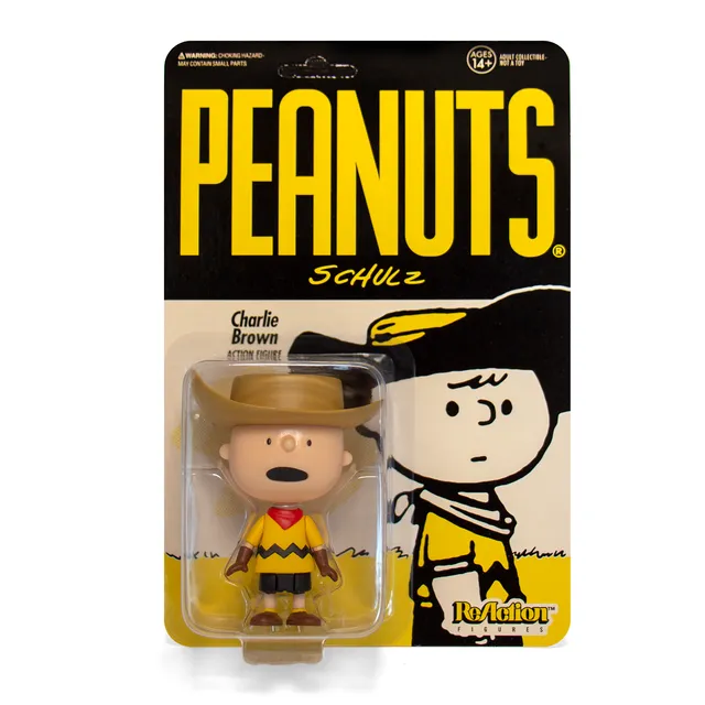 Super7 ReAction Peanuts Charlie Brown Cowboy figurina 9,5 cm