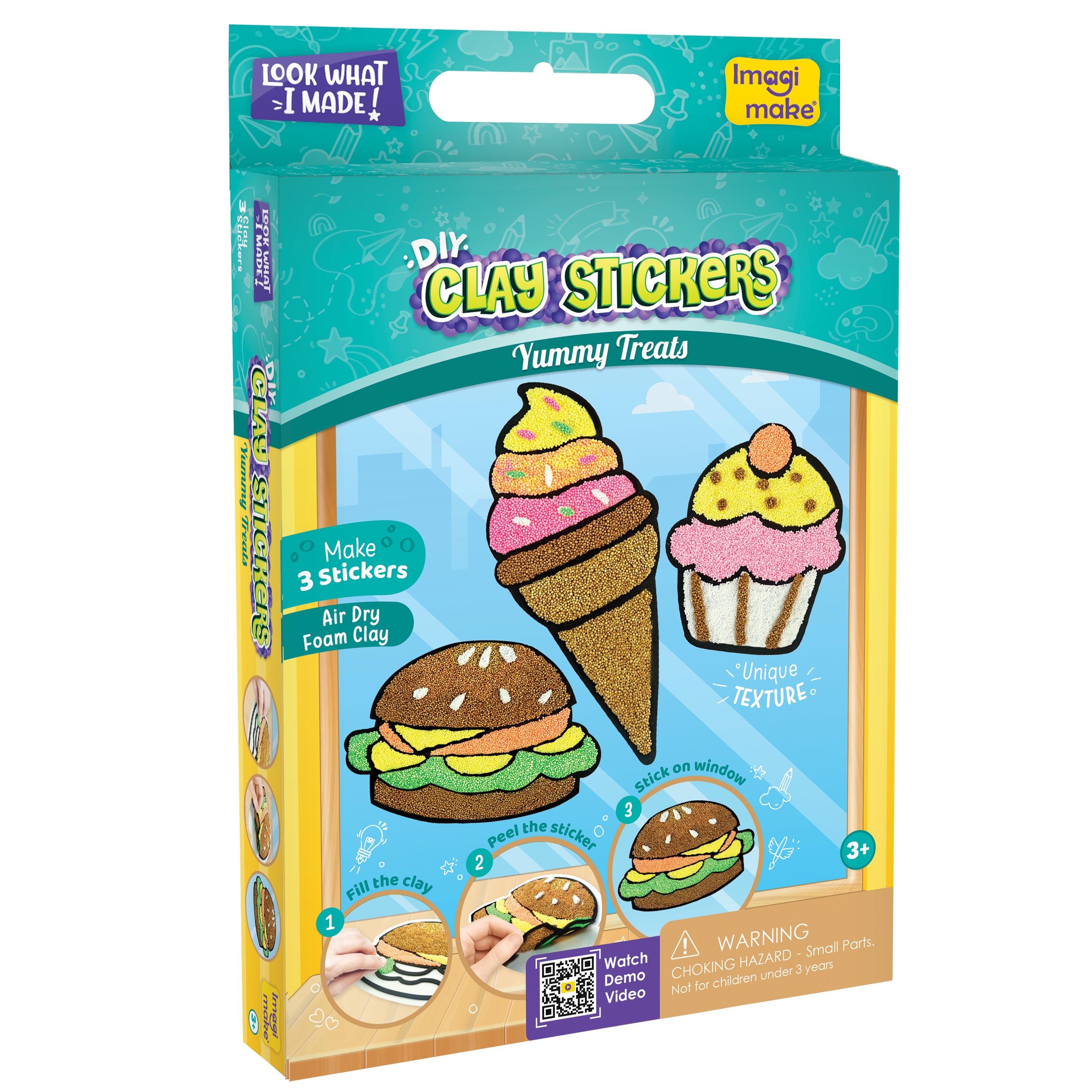 Imagimake Clay Stickers set 12 stickere 3 teme
