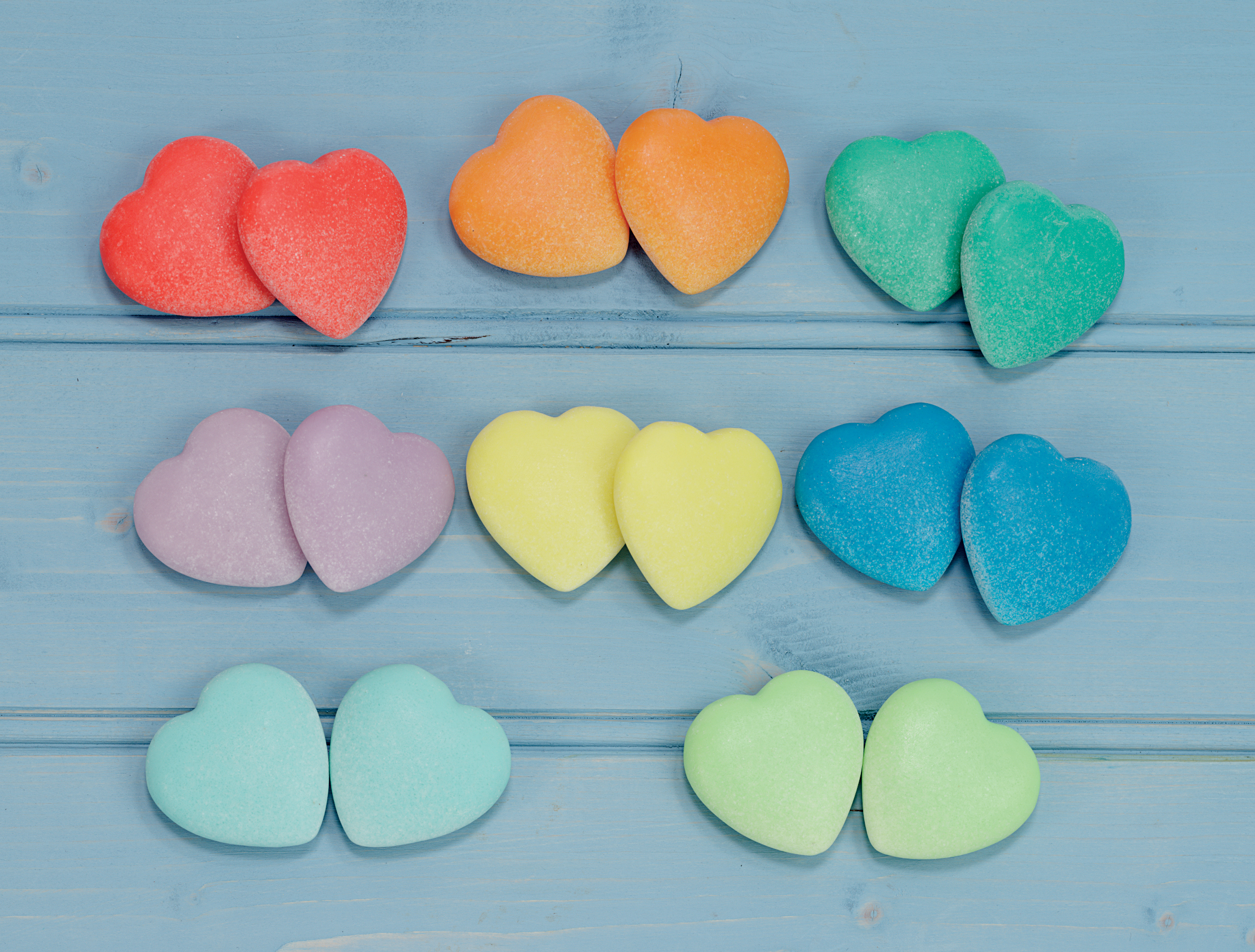 Yellow Door Kindness Hearts pietre 16 inimi colorate