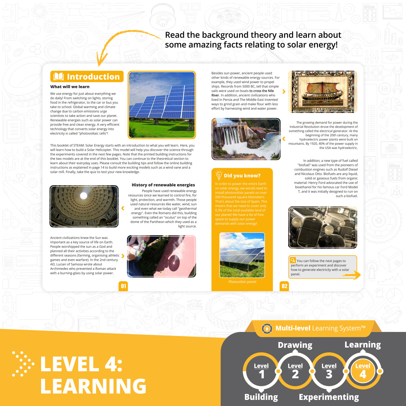 Engino STEAM Labs Solar set construcție energie solară 4 în 1