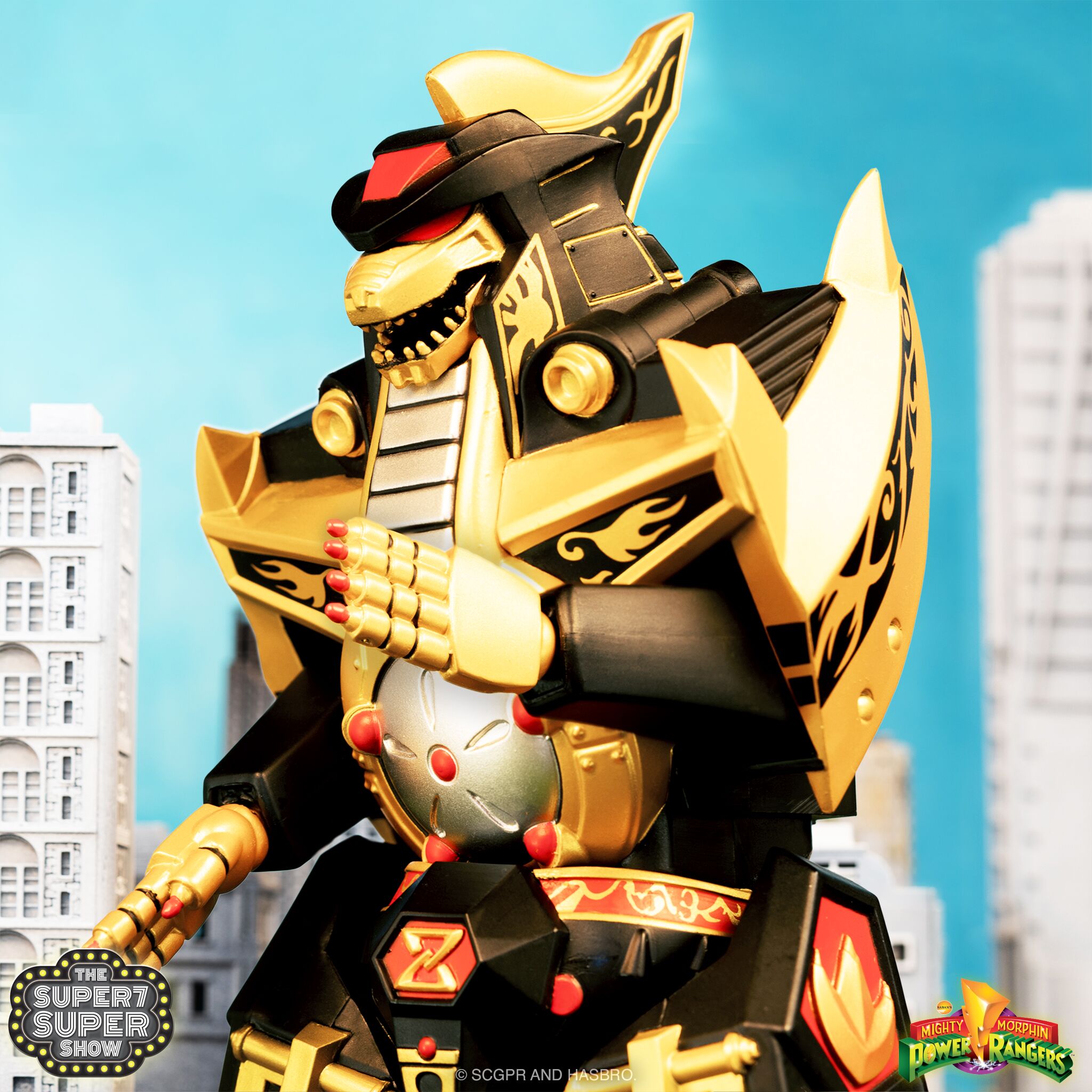 Super7 Power Rangers Ultimates figurină DragonZord Black Gold 23cm