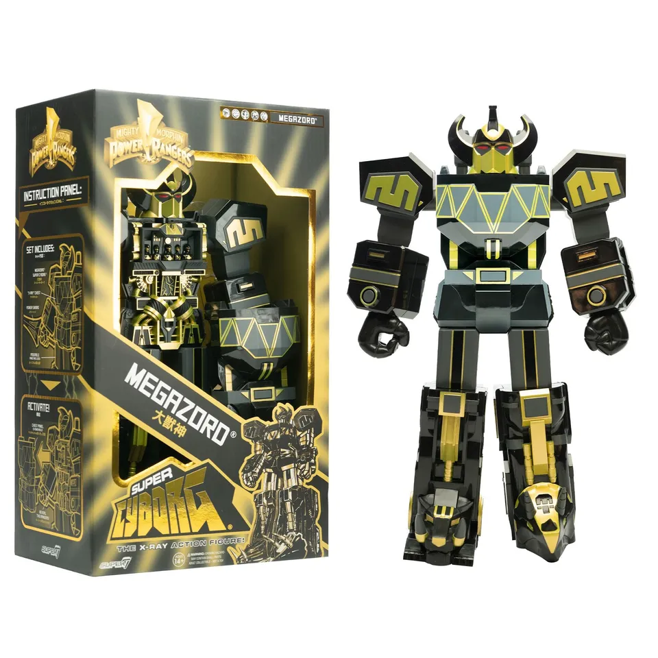 Super7 Power Rangers Super Cyborg Megazord 11 inch negru