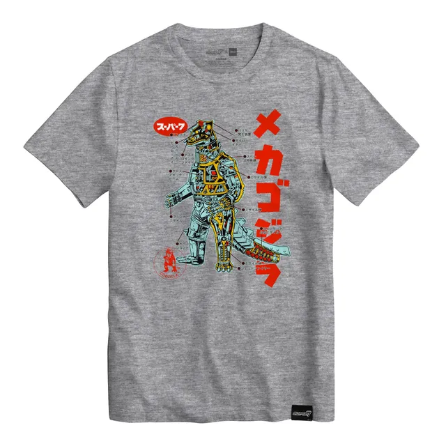 Super7 Mechagodzilla Anatomical tricou gri bumbac