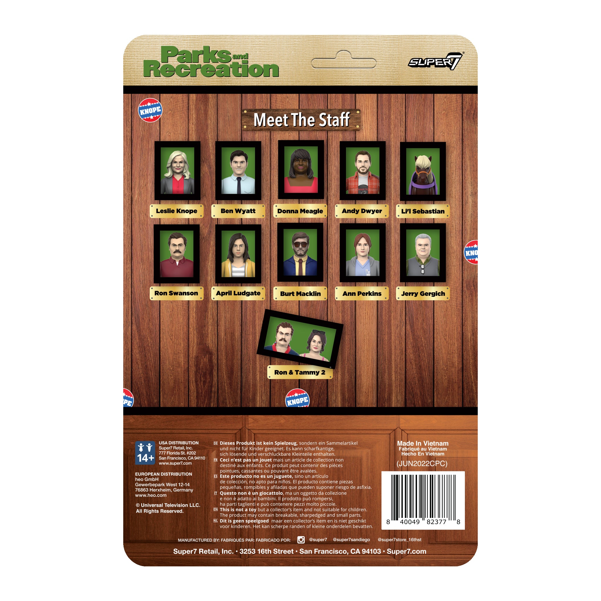 Super7 Parks Recreation ReAction Jerry figurina 3,75 inch