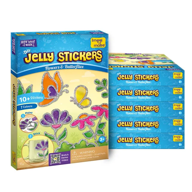 Imagimake Jelly Stickers Flower Butterfly set fluturi