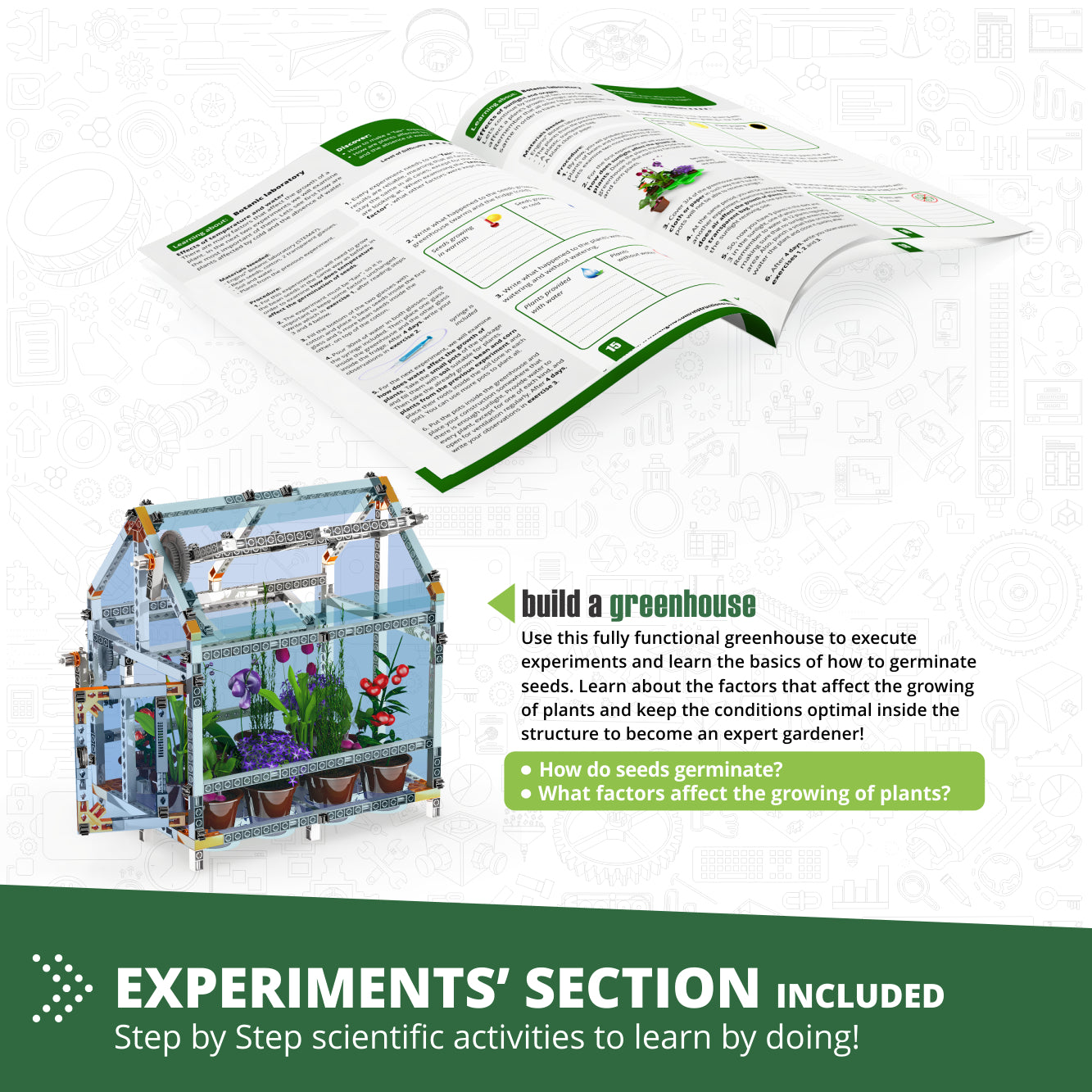 Engino Discovering STEM Botanic Laboratory set constructie sera 4 modele