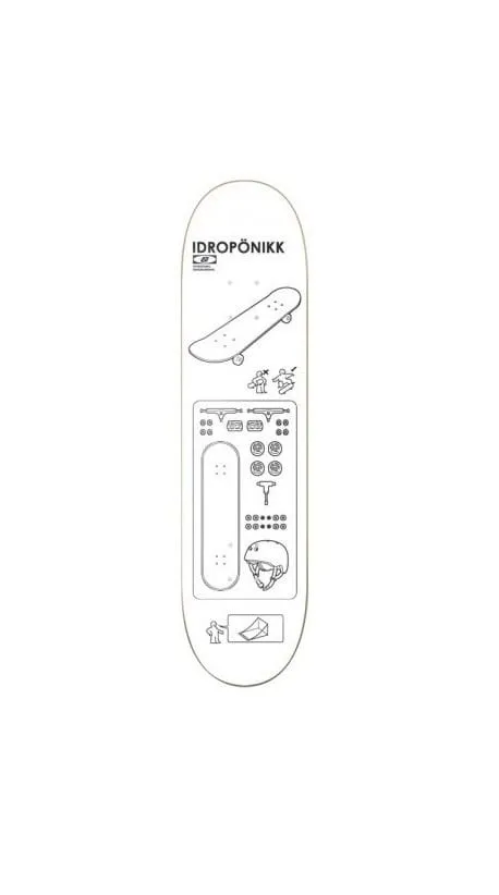 Hydroponic Hykea White 8.0 deck skateboard artar