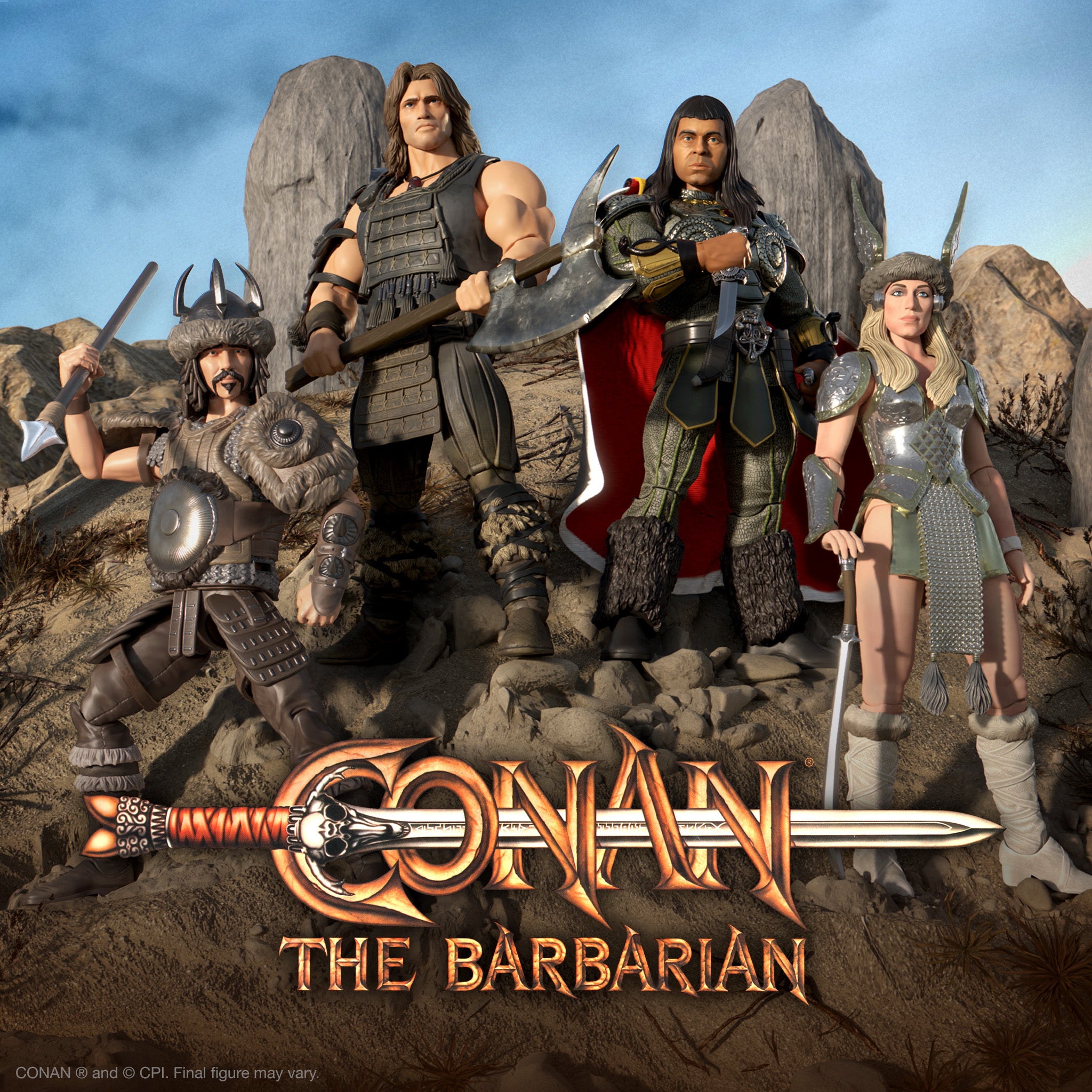 Super7 Conan ULTIMATES Battle of the Mounds set 4 figurine
