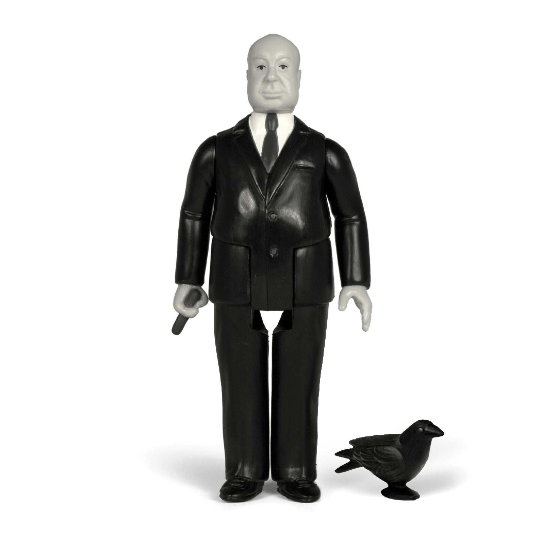 Super7 ReAction Hitchcock Grayscale figurina cu cioara 9,5 cm