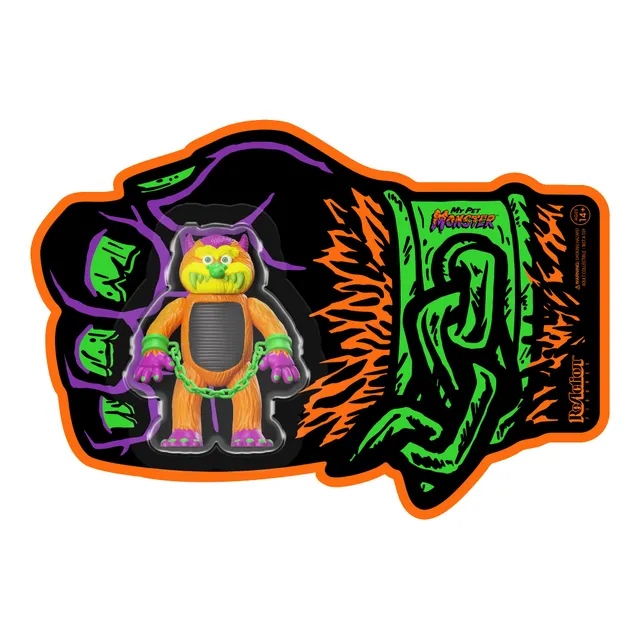 Super7 My Pet Monster ReAction portocaliu-negru figurina 9,5 cm