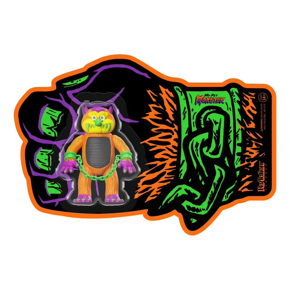 Super7 My Pet Monster ReAction portocaliu-negru figurina 9,5 cm