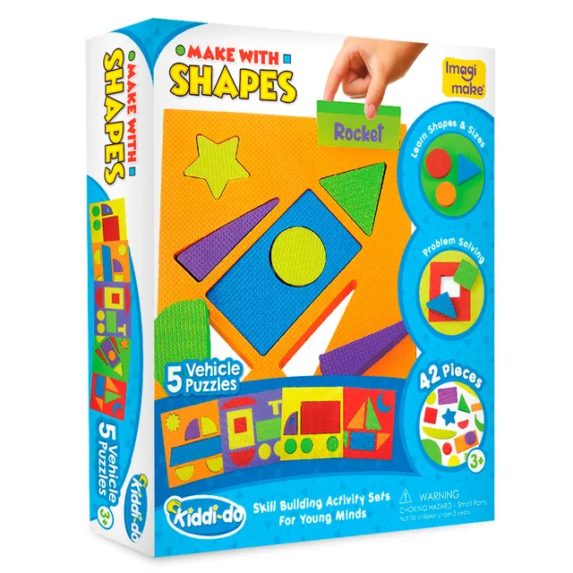 Imagimake Make with Shapes Vehicles puzzle vehicule 5 buc 3+ ani