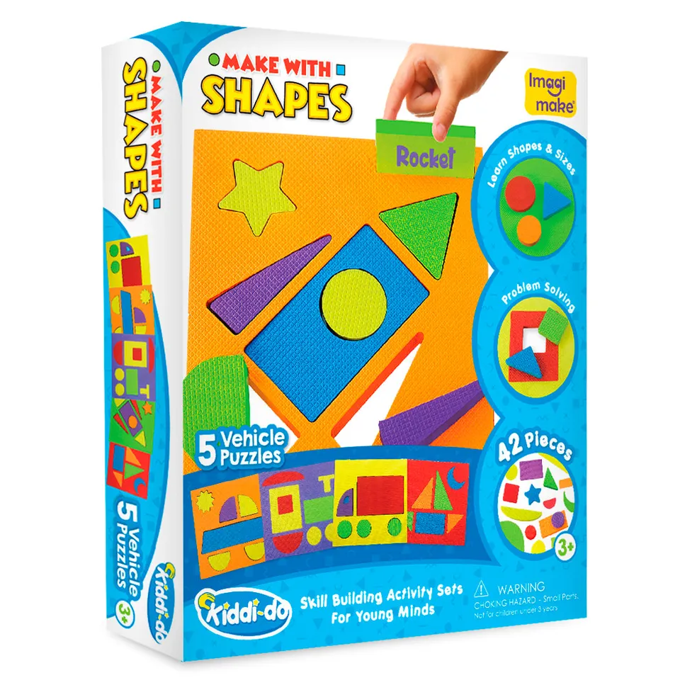 Imagimake Make with Shapes Vehicles puzzle vehicule 5 buc 3+ ani